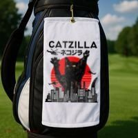 Catzilla King Of Pawster Golf Towel thumb 2