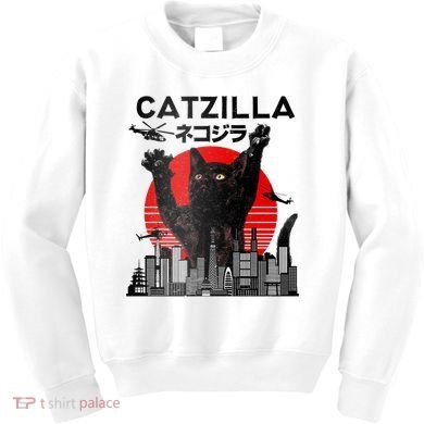 Catzilla King Of Pawster Kids Sweatshirt