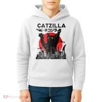 Catzilla King Of Pawster Kids Hoodie thumb 4