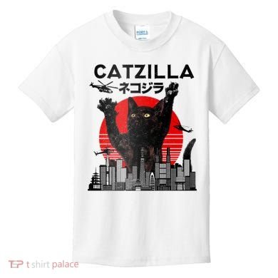 Catzilla King Of Pawster Kids T-Shirt