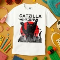 Catzilla King Of Pawster Kids T-Shirt thumb 3