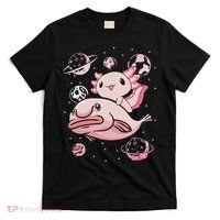 Cute Kawaii Pink Axolotl Riding A Blobfish Funny Axolotls  T-Shirt thumb 0