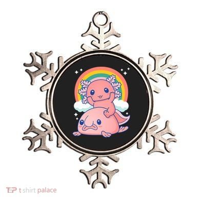 Cute Kawaii P.ink Axolotl Riding A Blob Fish Ornament