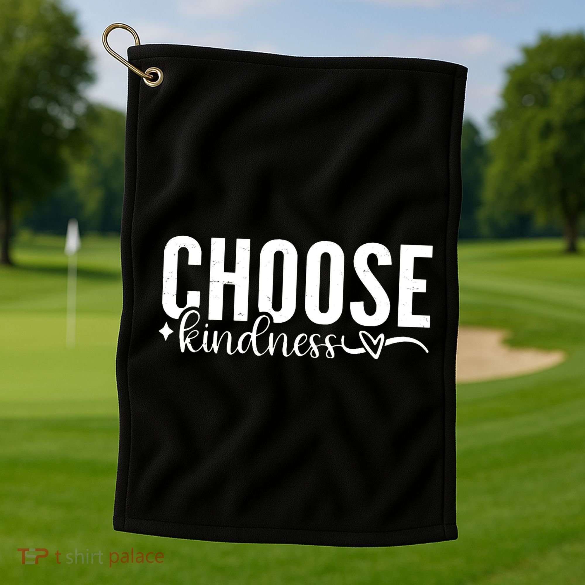 Choose Kindness Positive Quote Golf Towel