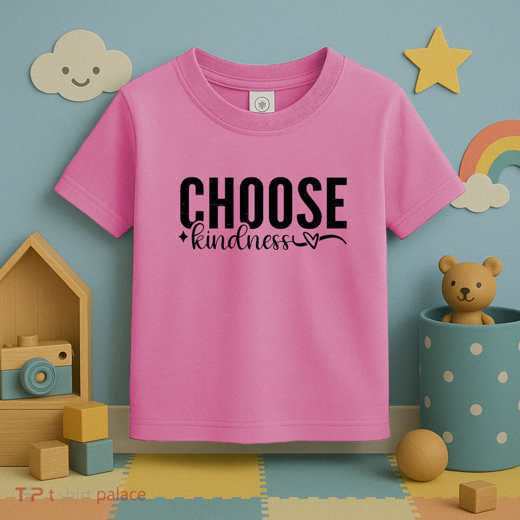 Choose Kindness Positive Quote Toddler T-Shirt