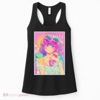 Cute Kawaii Pastel Anime Girl Pop Art Poster Women's Tank Top thumb 0