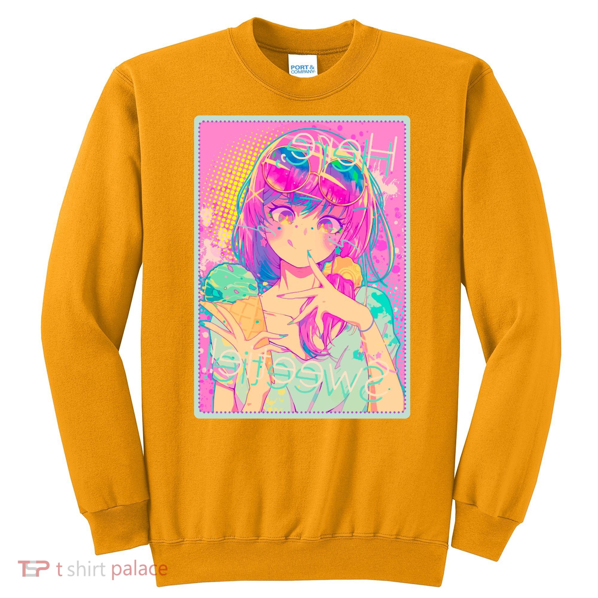 Cute Kawaii Pastel Anime Girl Pop Art Poster Sweatshirt