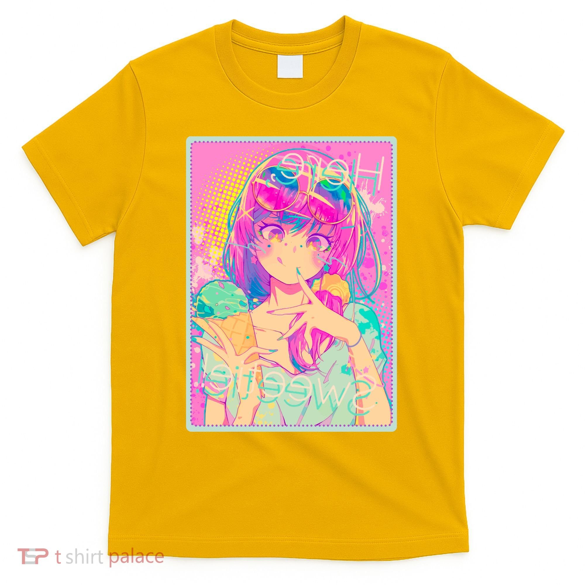 Cute Kawaii Pastel Anime Girl Pop Art Poster T-Shirt
