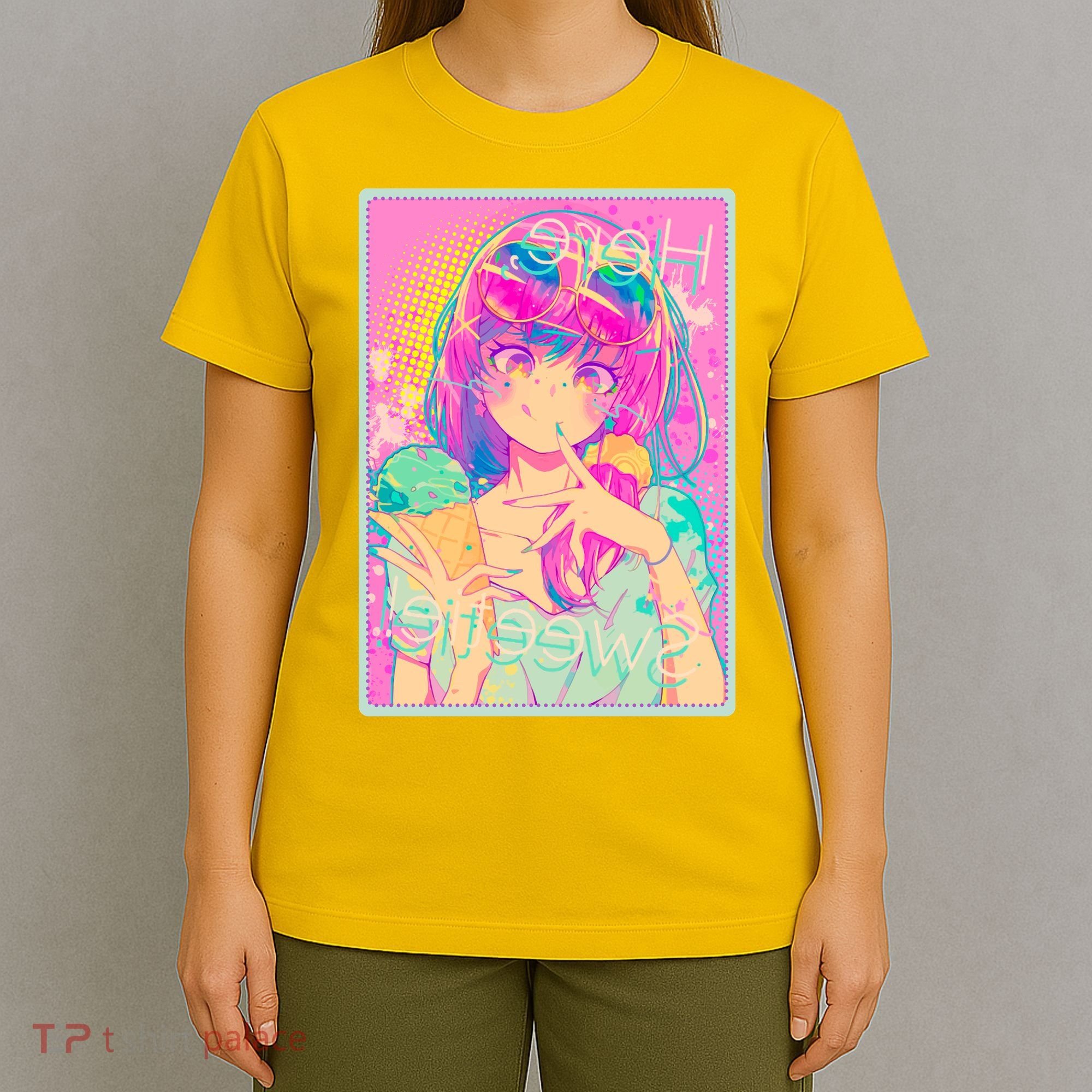 Cute Kawaii Pastel Anime Girl Pop Art Poster T-Shirt