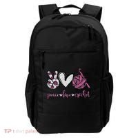 Crochet Knitting Peace Love Crochet Funny Crocheting Backpack thumb 0