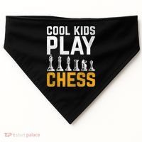 Cool Kids Play Chess Gift USA-Made Doggie Bandana thumb 0