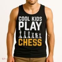 Cool Kids Play Chess Gift Tank Top thumb 3