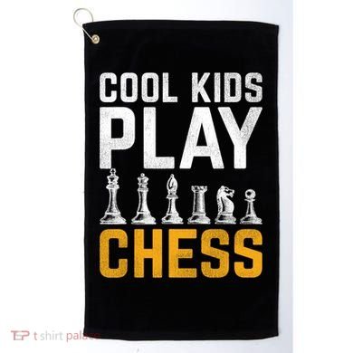 Cool Kids Play Chess Gift Golf Towel