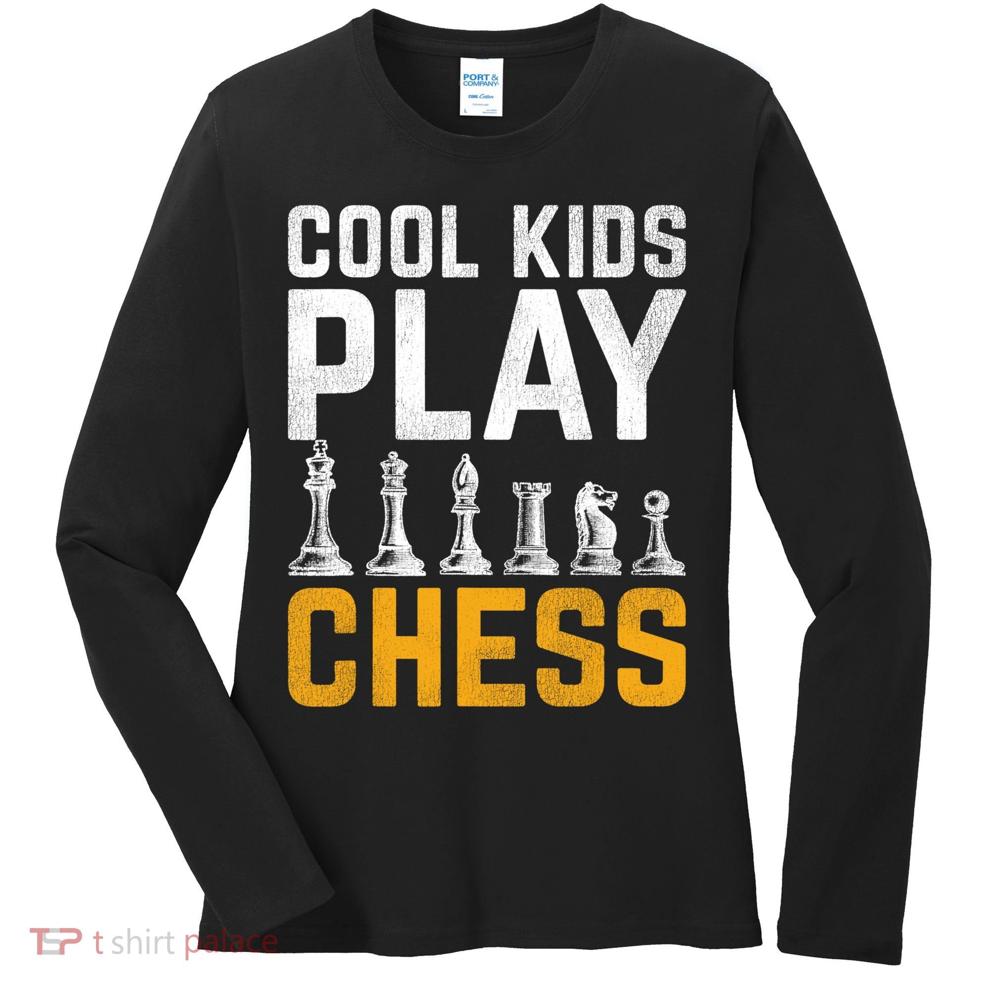 Cool Kids Play Chess Gift Women's Long Sleeve Shirt