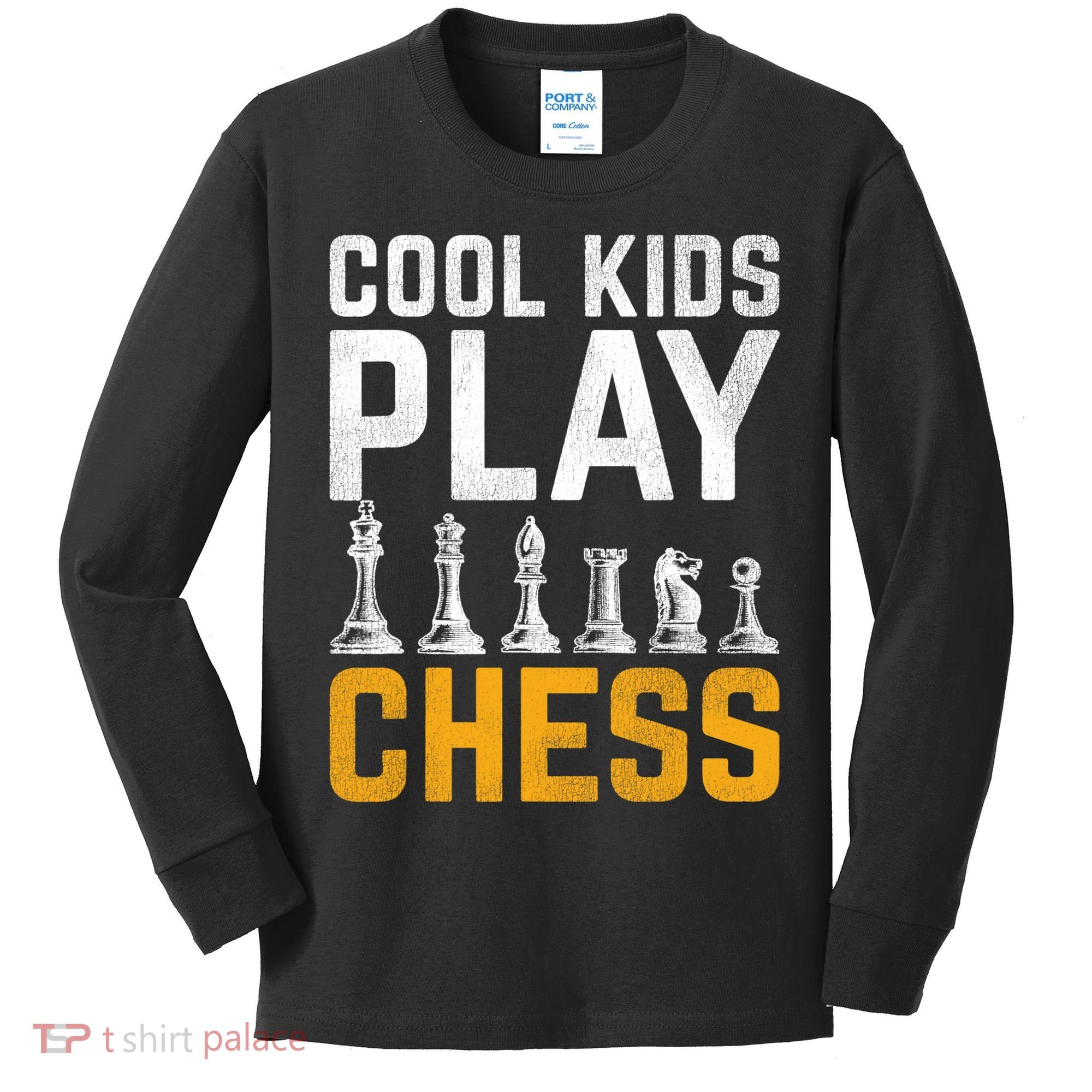 Cool Kids Play Chess Gift Kids Long Sleeve Shirt