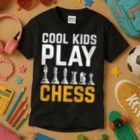 Cool Kids Play Chess Gift Kids T-Shirt thumb 3