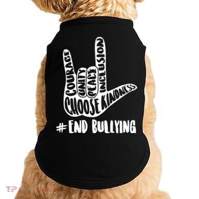 Choose Kindness Rock On # End Bullying Doggie Tank
