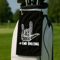 Choose Kindness Rock On # End Bullying Golf Towel thumb 2