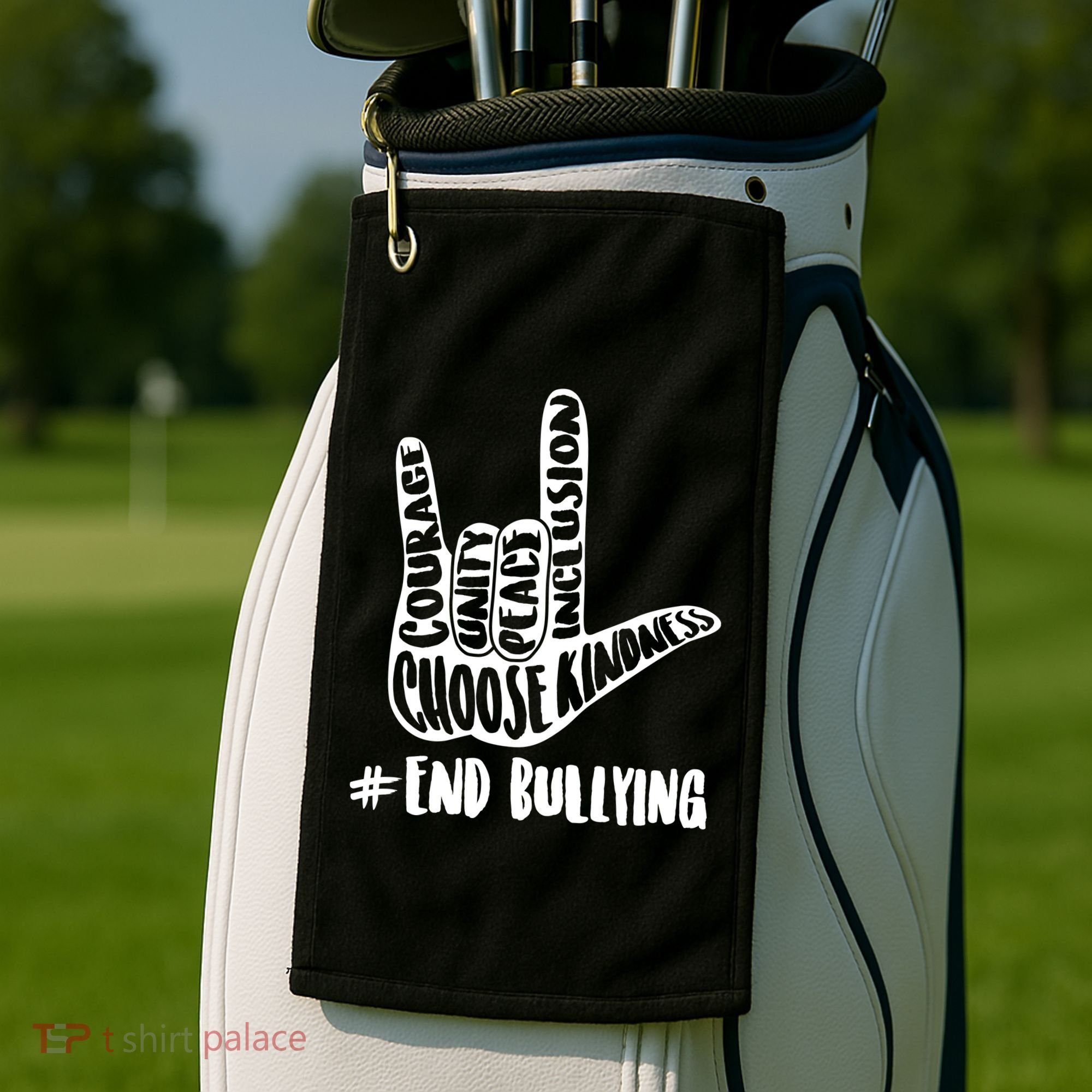 Choose Kindness Rock On # End Bullying Golf Towel