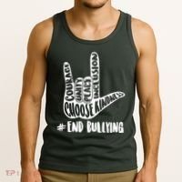 Choose Kindness Rock On # End Bullying Tank Top thumb 3