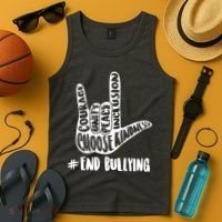 Choose Kindness Rock On # End Bullying Tank Top thumb 4
