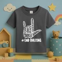 Choose Kindness Rock On # End Bullying Toddler T-Shirt thumb 3