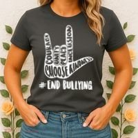 Choose Kindness Rock On # End Bullying Women's T-Shirt thumb 2