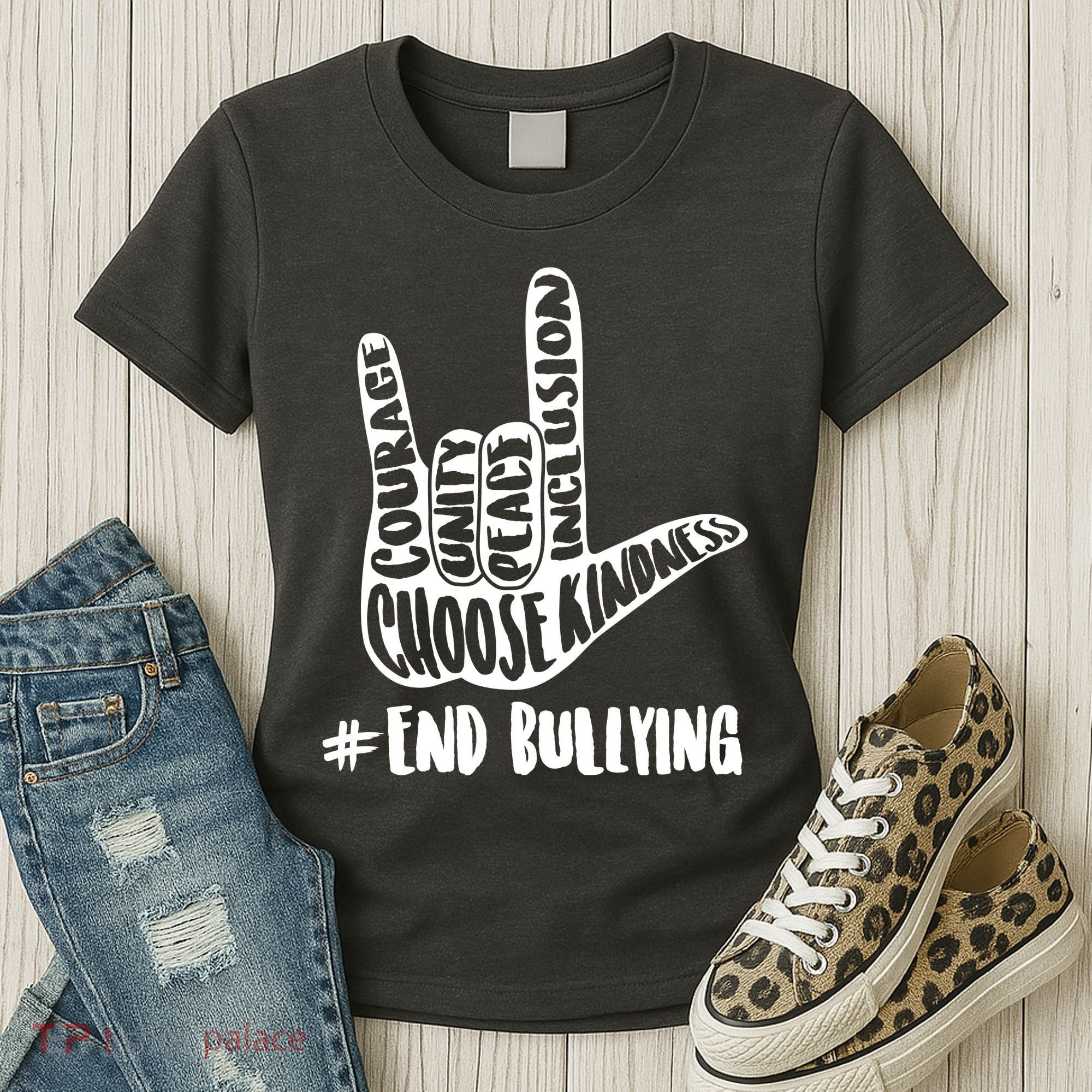 Choose Kindness Rock On # End Bullying Women's T-Shirt