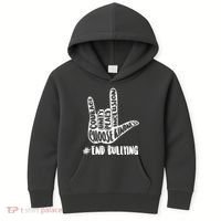 Choose Kindness Rock On # End Bullying Kids Hoodie thumb 0