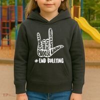 Choose Kindness Rock On # End Bullying Kids Hoodie thumb 3