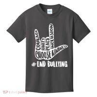 Choose Kindness Rock On # End Bullying Kids T-Shirt thumb 0