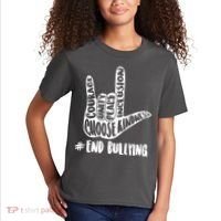Choose Kindness Rock On # End Bullying Kids T-Shirt thumb 2