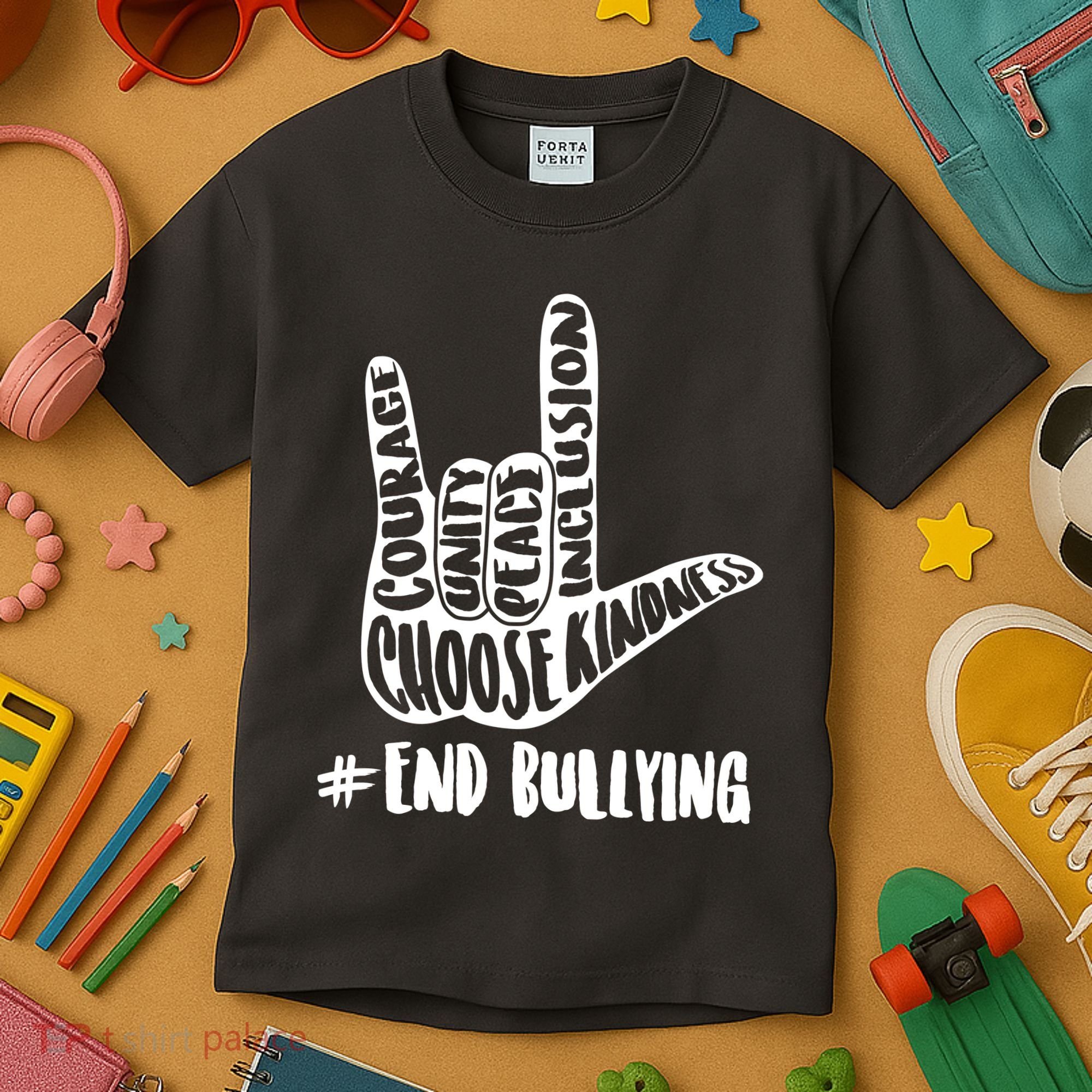 Choose Kindness Rock On # End Bullying Kids T-Shirt