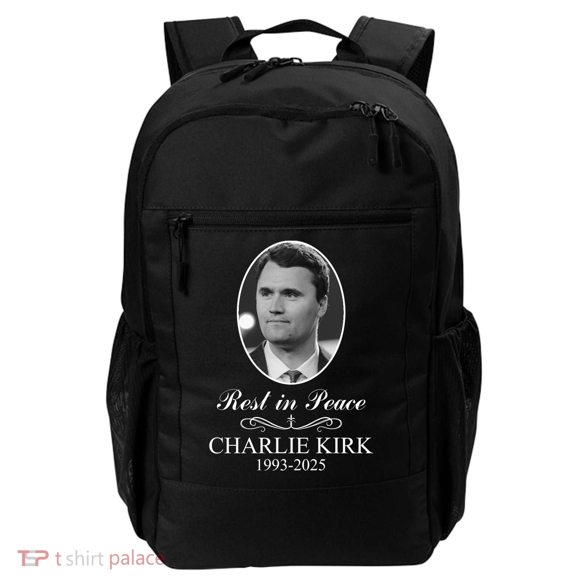 Charlie Kirk Rest In Peace  Memorial Tribute In Loving Memory Backpack
