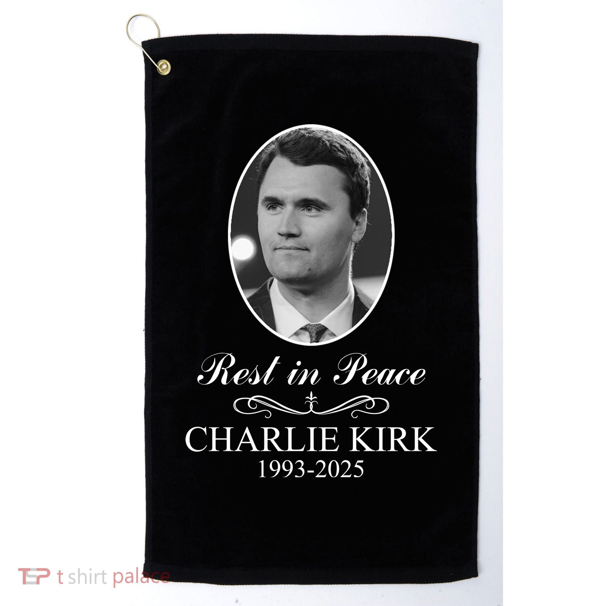 Charlie Kirk Rest In Peace  Memorial Tribute In Loving Memory Golf Towel