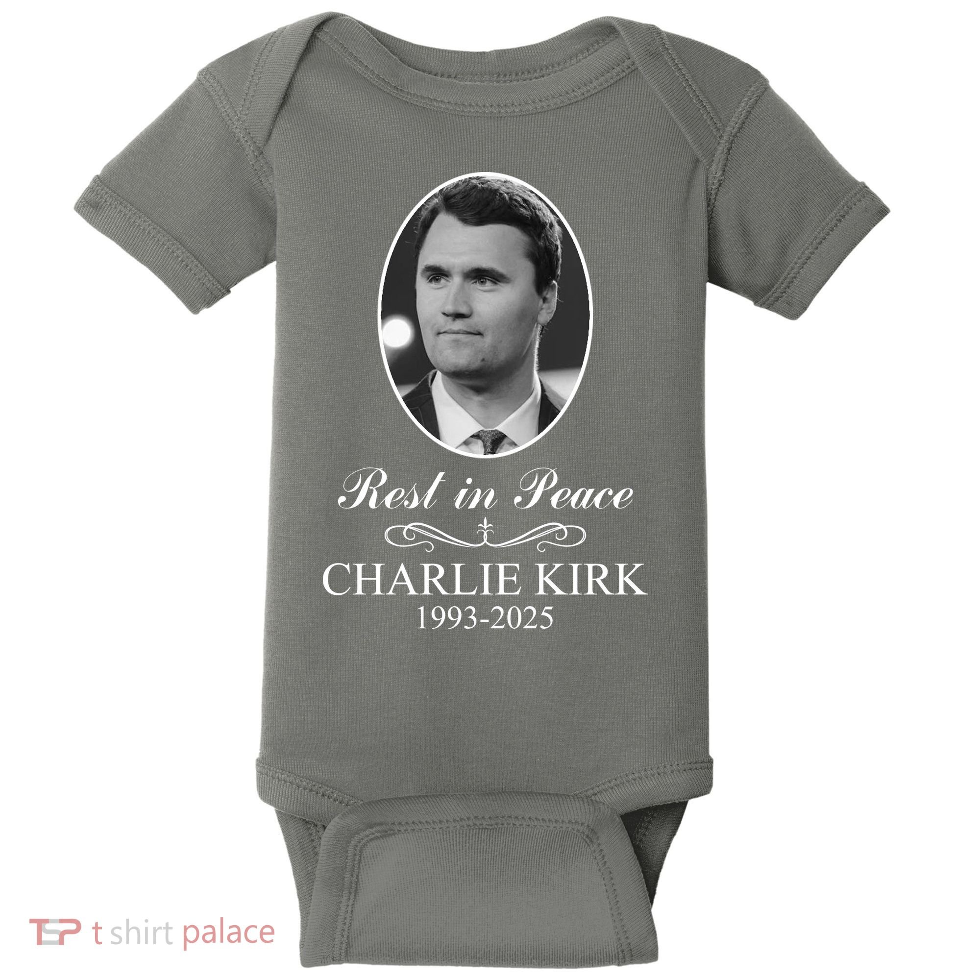 Charlie Kirk Rest In Peace  Memorial Tribute In Loving Memory Baby Bodysuit