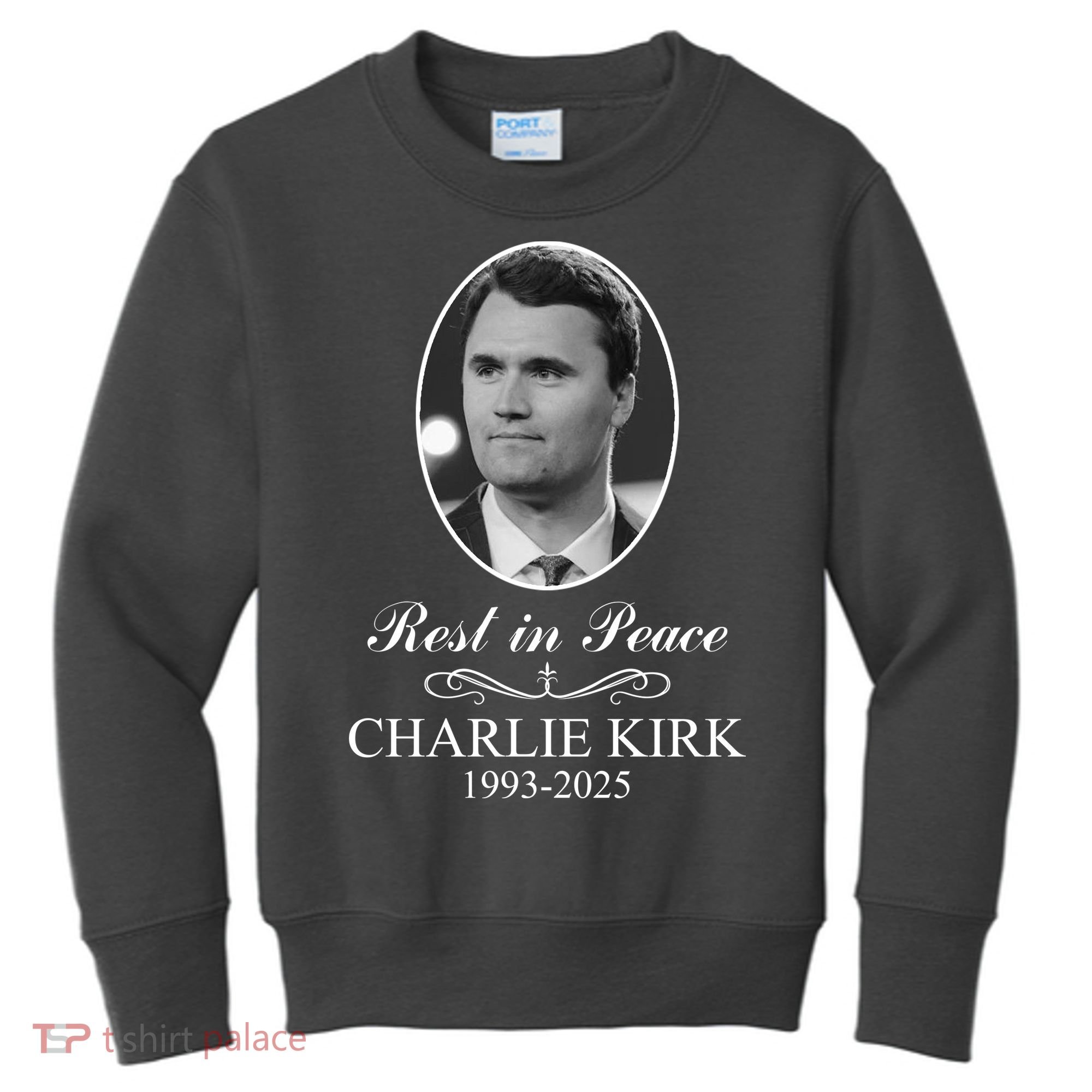 Charlie Kirk Rest In Peace  Memorial Tribute In Loving Memory Kids Sweatshirt