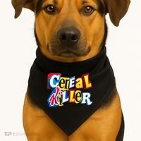 Cereal Killer Ransom Note Premium USA-Made Doggie Bandana thumb 1