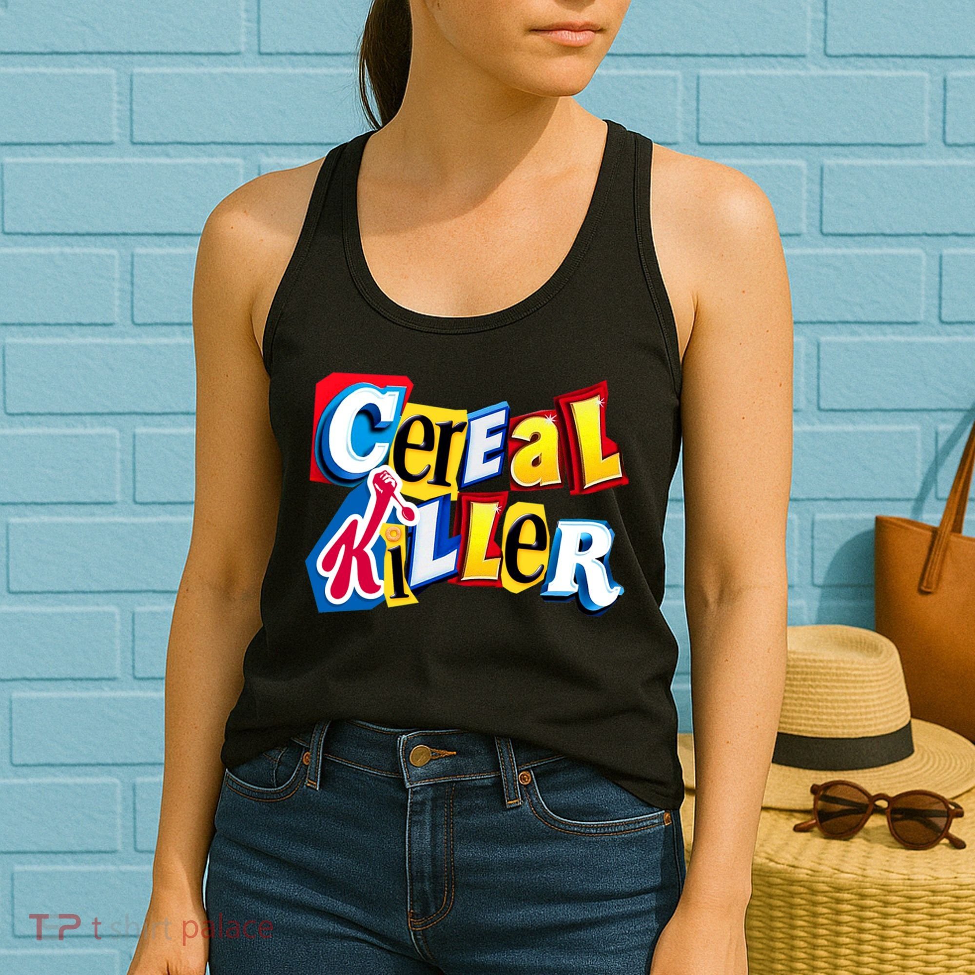 Cereal Killer Ransom Note Premium Women's Tank Top