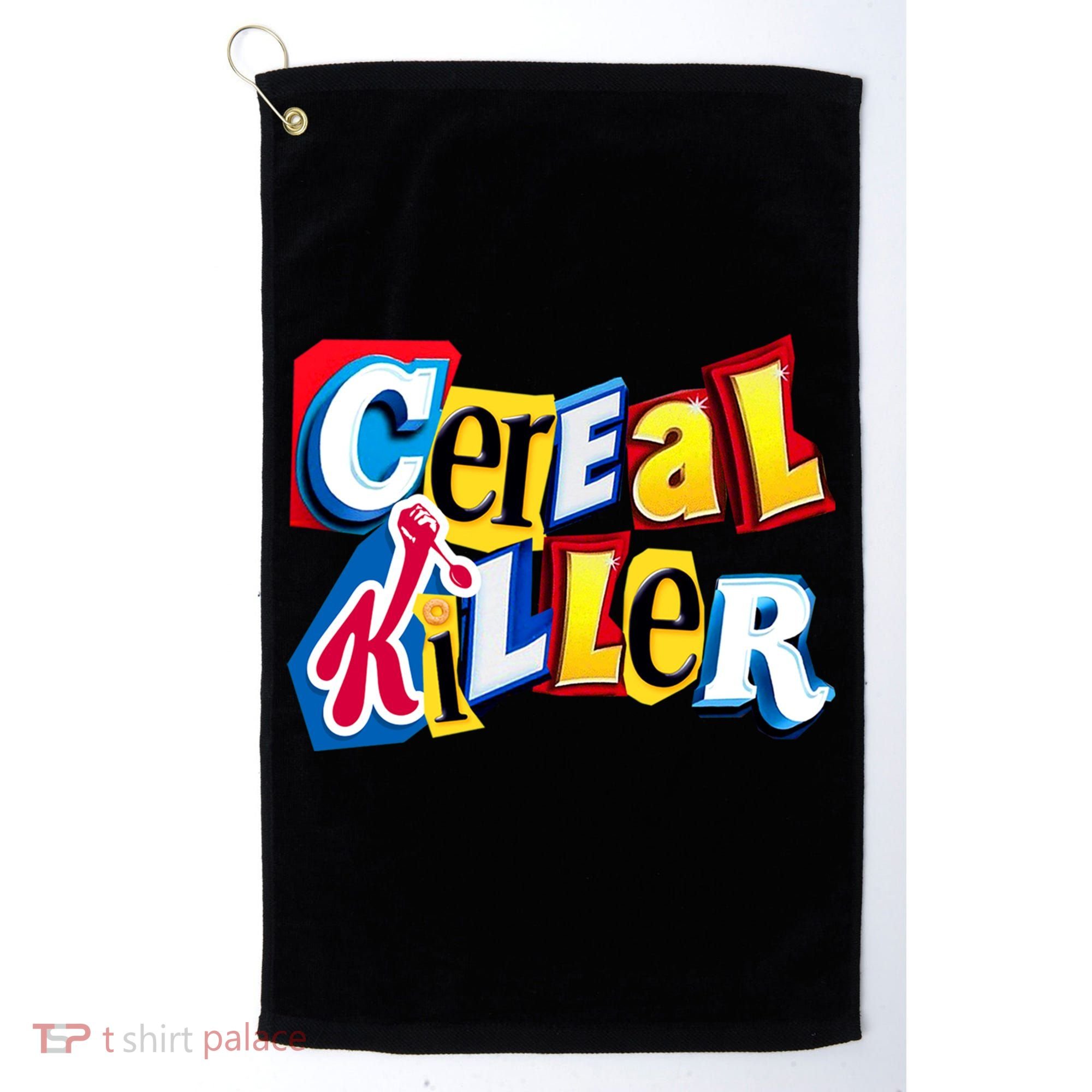 Cereal Killer Ransom Note Premium Golf Towel