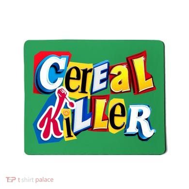 Cereal Killer Ransom Note Premium Mousepad