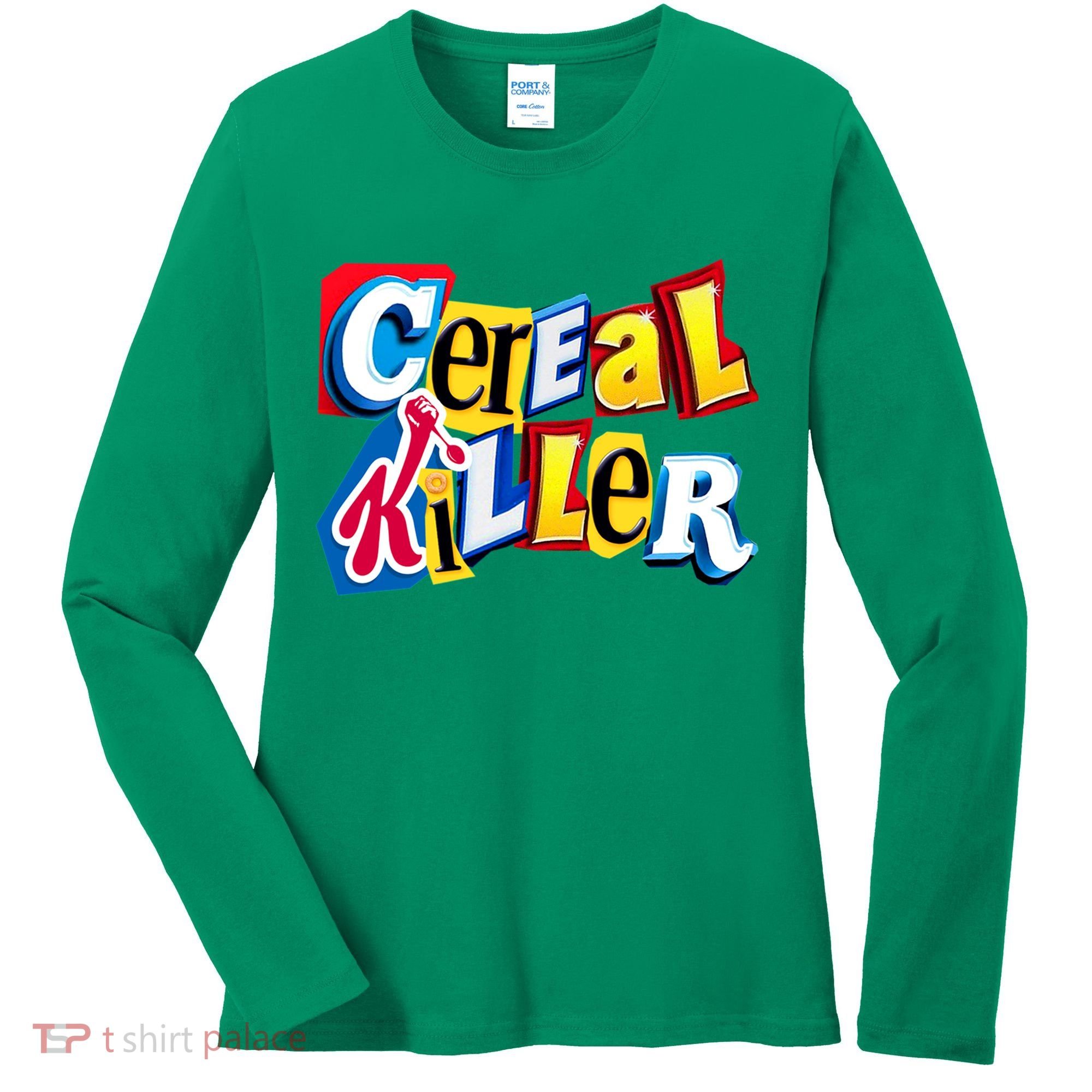 Cereal Killer Ransom Note Premium Women's Long Sleeve Shirt