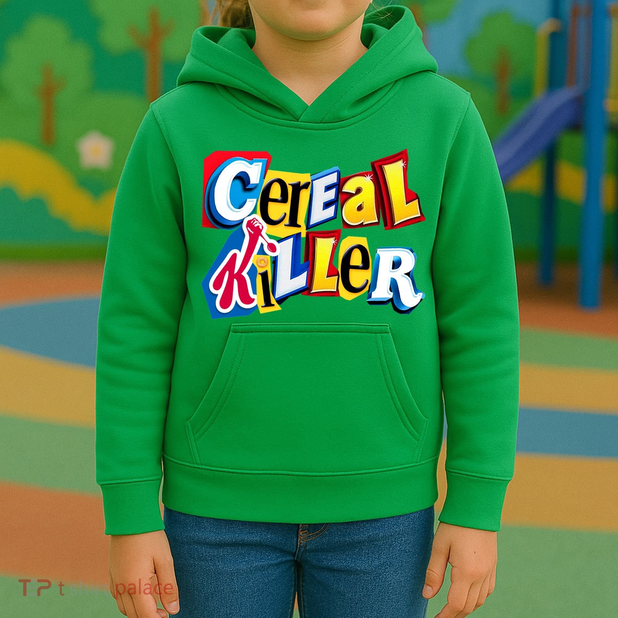 Cereal Killer Ransom Note Premium Kids Hoodie