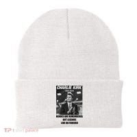 Charlie Kirk Rest In Peace RIP Tribute Memorial MAGA Beanie thumb 0