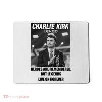 Charlie Kirk Rest In Peace RIP Tribute Memorial MAGA Mousepad thumb 0