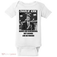 Charlie Kirk Rest In Peace RIP Tribute Memorial MAGA Baby Bodysuit thumb 0