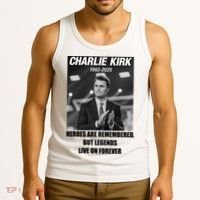 Charlie Kirk Rest In Peace RIP Tribute Memorial MAGA Tank Top thumb 3