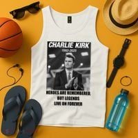 Charlie Kirk Rest In Peace RIP Tribute Memorial MAGA Tank Top thumb 4