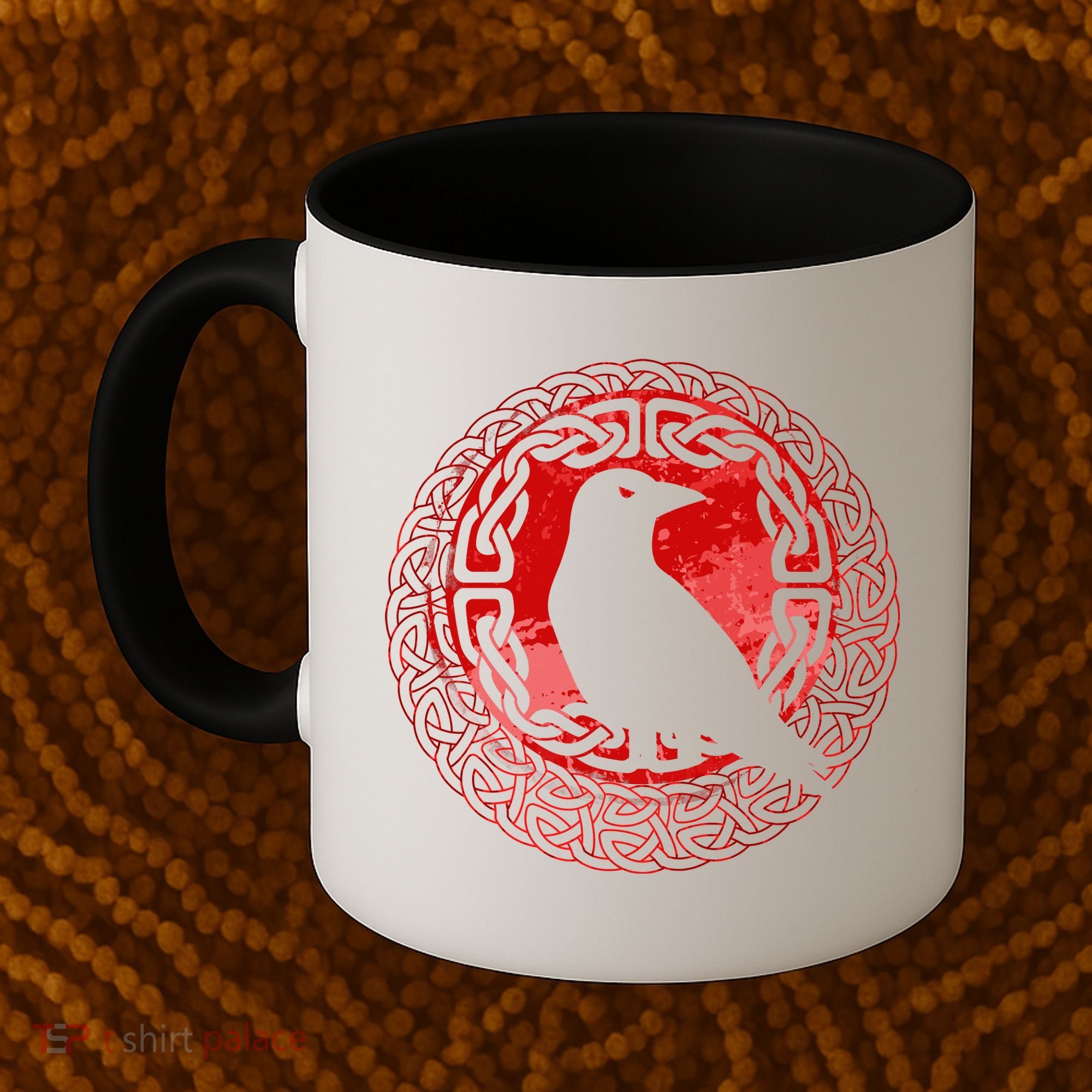 Celtic Knot Raven Crow Coffee Mug