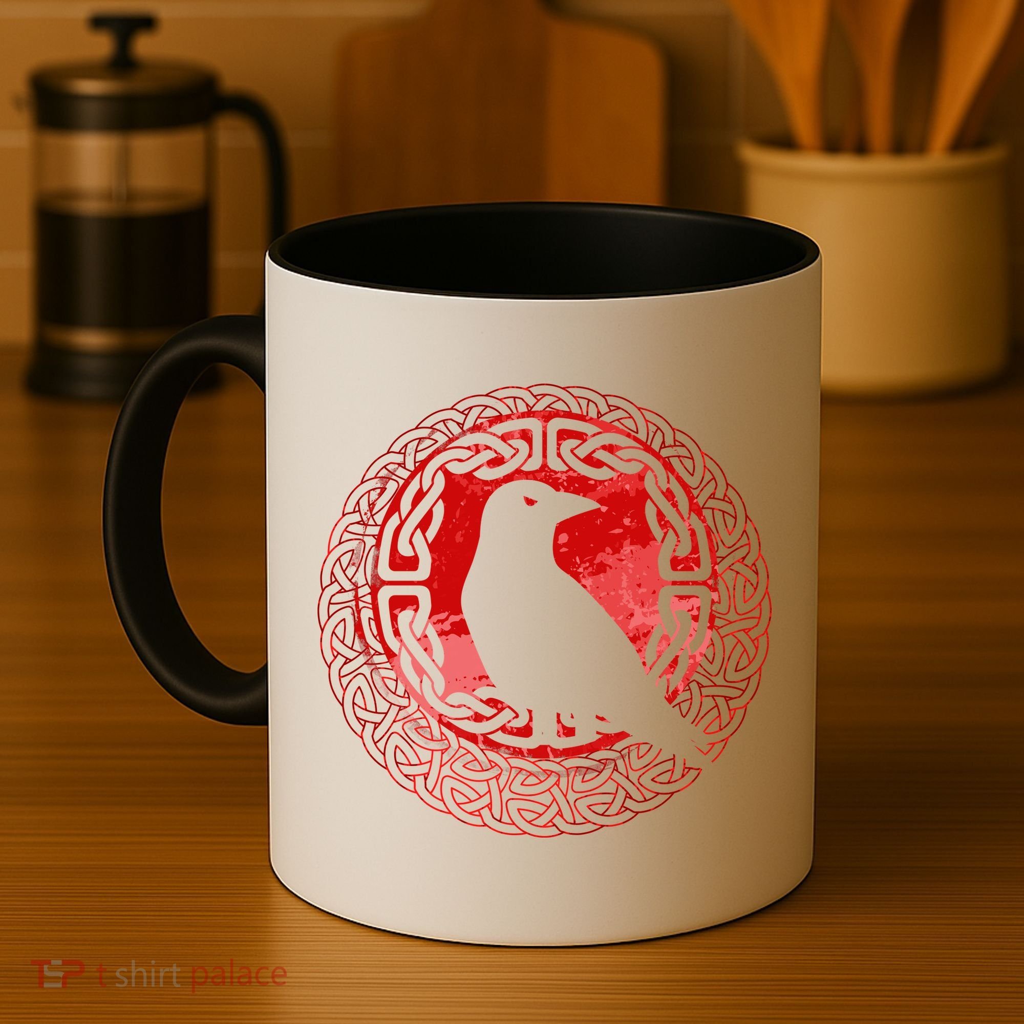 Celtic Knot Raven Crow Coffee Mug